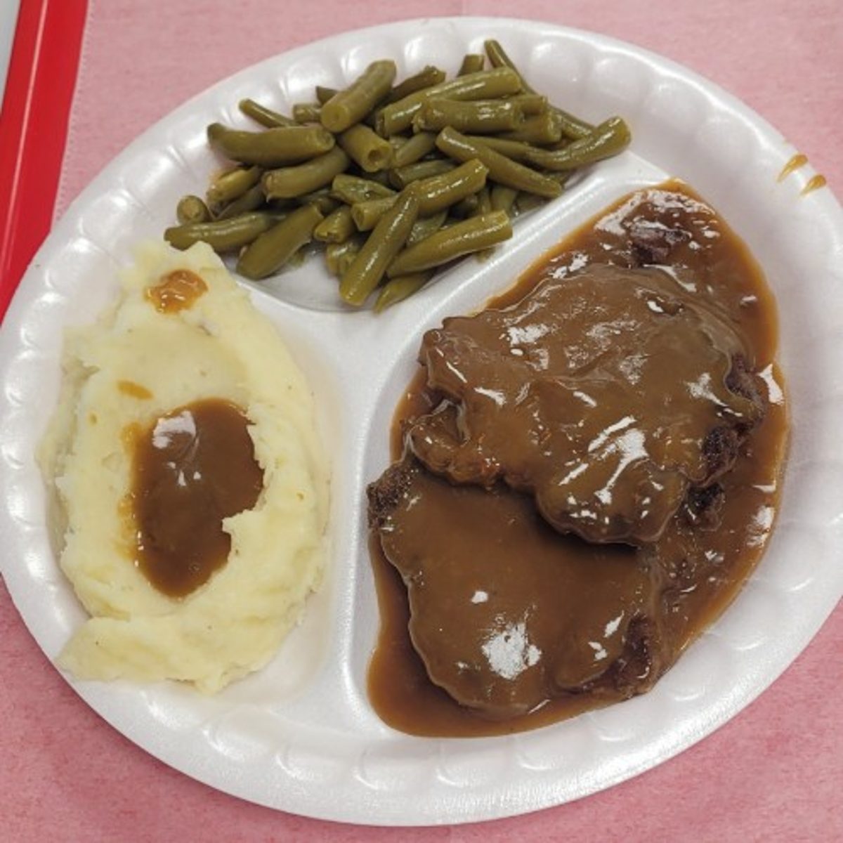 Hamburger Steak and Gravy Dinner (2)